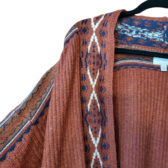 Lucky Brand Aztecan Cardigan L - Picture 3 of 9